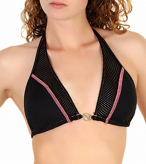 Puma Swim Techno Active Mesh Effect Triangle Bikini Top For Discount - Image 2
